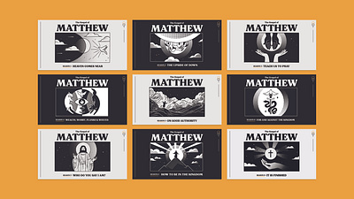 Matthew Series Graphics church design halftone illustration monoline sermon series
