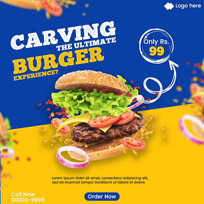 Burger banner banner branding design graphic design illustration logo photoshop ui ux vector webdesign