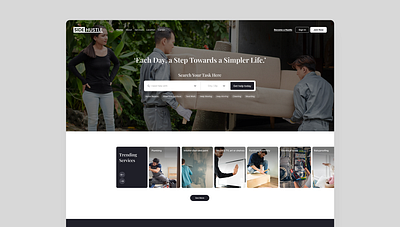 Side Hustl branding company landing page ui uiux web design website