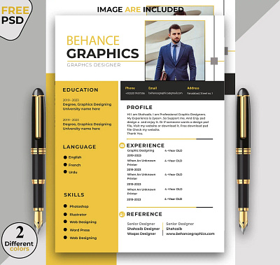 Behance Graphics 2 Resume Template Free free cv template download free resume free resume templates resume format resume format download pdf resume template download resume template free psd