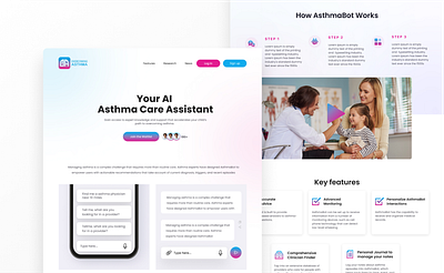 Overcoming Asthma Landing page design app branding design hospital hospital landing page landing page landingpage lp medical website patient redesing ui user inerface ux web page website re design websitedesign wesbite