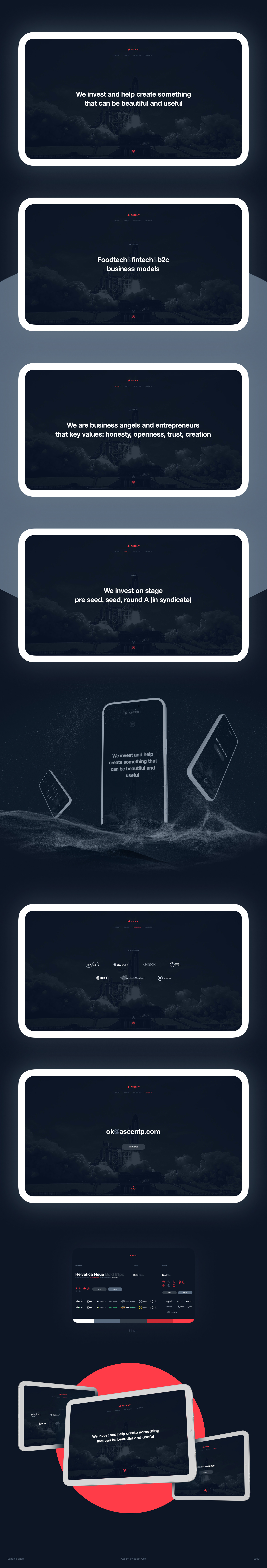 Ascent desktop figma landing page mobile photoshop responsive tablet ui ux