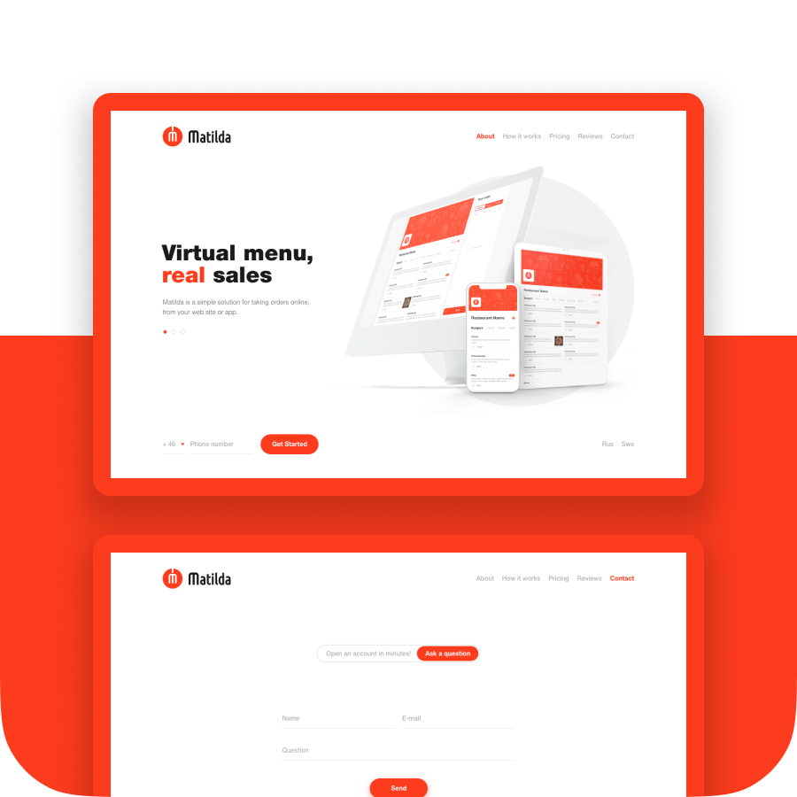 Matilda desktop figma landing page ui ux
