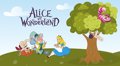 Alice in Wonderland animation animation in figma design figma figma animation ui web design