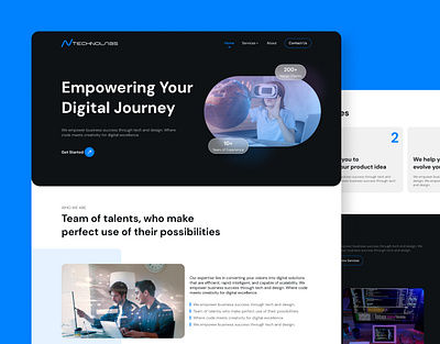 IT Company Landing Page figma it company landing page prototyping ui uiux ux design visual design wireframing