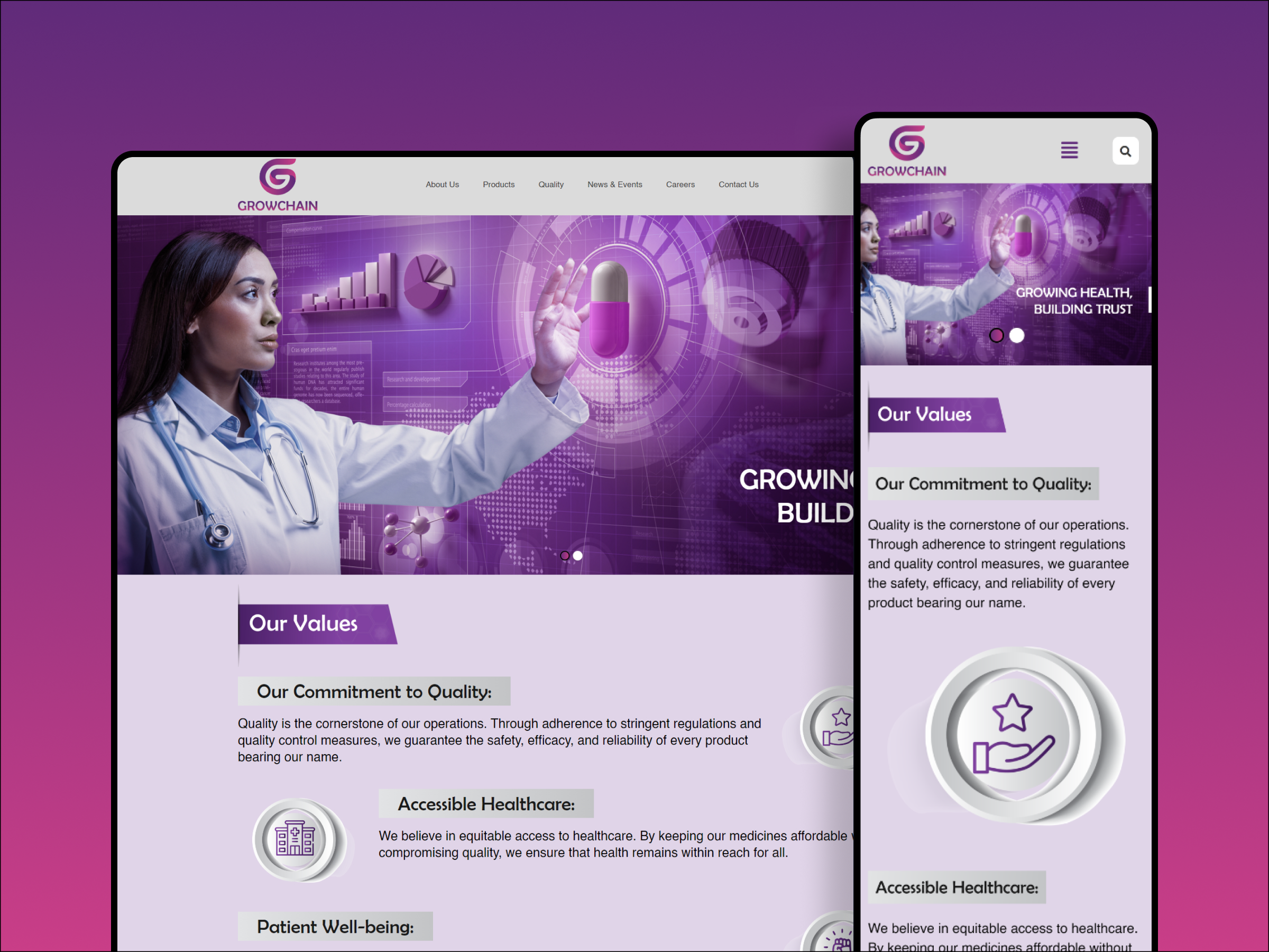 Growchain design elementor javascript plugin theme website wordpress wordpress website