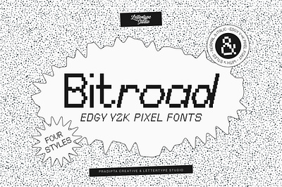 Bitroad Edgy Y2K Pixel Font and mono italic.