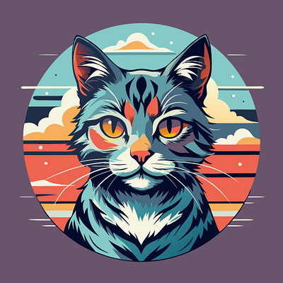Whiskers in Wonderland Cat Illustration graphic design motion graphics