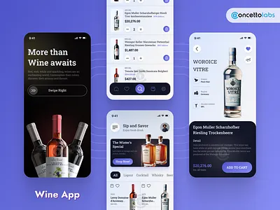 Wine App animation graphic design motion graphics ui wine app