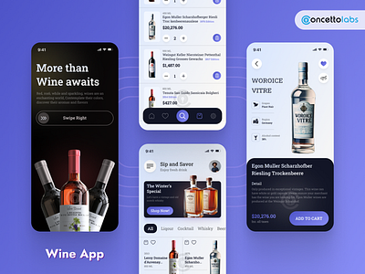 Wine App animation graphic design motion graphics ui wine app