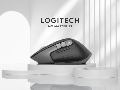 Logitech MX Master 3s 3d 3d modeling animation art blender device logitech mouse mx master 3s pproduct presentation promo wireless mouse