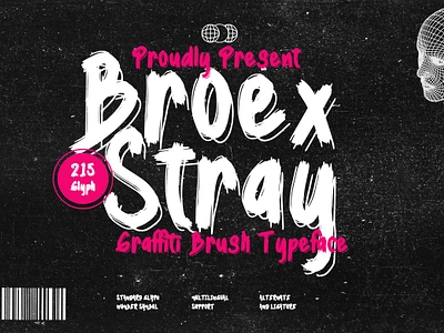 Broex Stray - Graffiti Brush Font typography