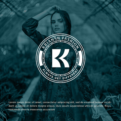 KRIANSH Fashion Logo Design bluelogo brandidentity branding creativelogo designerlogo fashionbrand fashiondesign fashionlogo fashionstyle graphic design graphicdesign logoart logodesign luxuryfashion roundlogo