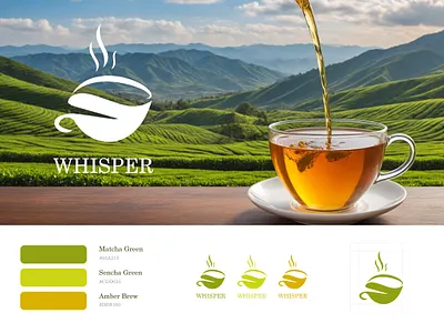 Whisper Tea branding design logo rebranding tea ui user experience user interface design