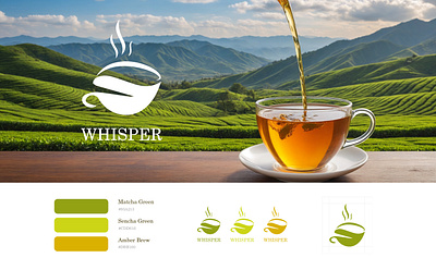 Whisper Tea branding design logo rebranding tea ui user experience user interface design