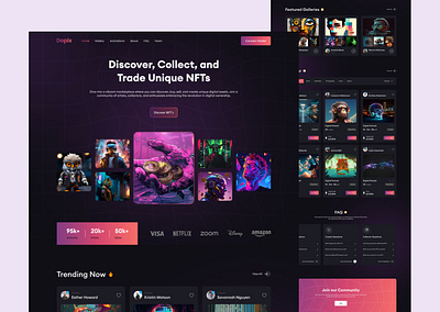 Dopix - NFT Website Design design dopix homepage landing page nft nft home page nft landing page nft website product design ui ui design user research ux ux design website