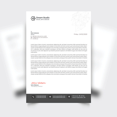 Letterhead Design branding design flyer graphic design illustration letterhead vector