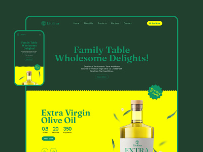Litaliva food graphic design landing logo logodesign logodesigner market olive product shop ui uiux website