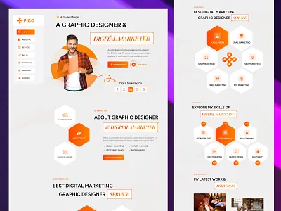 Personal Portfolio Website agency colorful creative designer creative portfolio designerportfolio freelance designer gradient landing page personal portfolio personal website portfolio portfolio landing page portfolio site portfolio template portfolio webdesign ui uiux website
