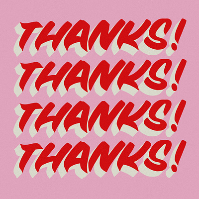 thanks! graphic design hand lettering illustration procreate sign painting