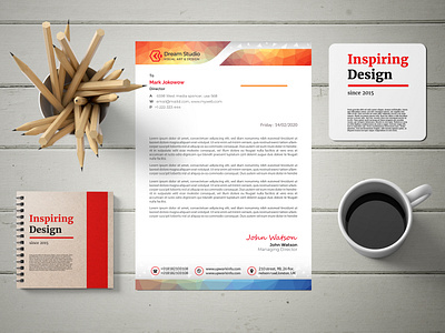Letterhead Design branding design graphic design illustration letterhead flyer vector