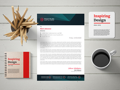 Letterhead Design branding design designgraphicdesign flyer graphic design illustration letterhead vector
