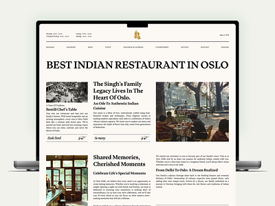 Newspaper website design design desktop journal landing layout macbook mockup news newspaper restaurant sections ui webdesign