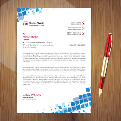 Letterhead Design branding design flyer graphic design illustration letterhead vector