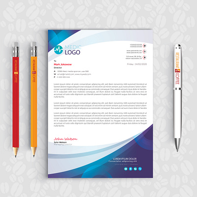 Letterhead Design branding design flyer graphic design illustration letterhead vector