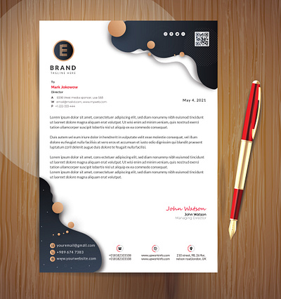 Letterhead Design branding design flyer graphic design illustration letterhead vector