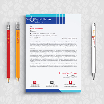 Letterhead Design branding design flyer graphic design illustration letterhead vector