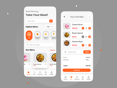 Food Delivery App 🔥 app design graphic design landing page mobile app design ui uiux ux vector web design