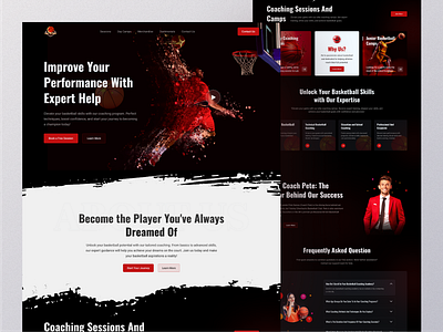 E-sports Basketball Landing Page Design For Website basketball design exercise fitness health landing page sport sports sports website store ui ux web web design website website design