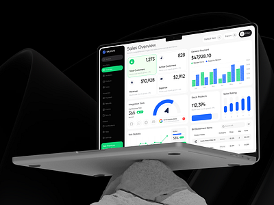 Saleinae-Sales Analytics Dashboard analytics chart crm dashboard data visualization design graphs list overview product design saas sale simple ui