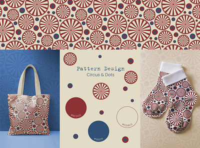 Pattern Design - Circus & Dots circus dots graphic design mock up mockup pattern pattern design patterns surface design