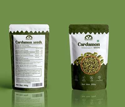 Cardamon pouch packaging Design cardamon pouch cardamon seeds food packaging graphic design packaging design pouch design