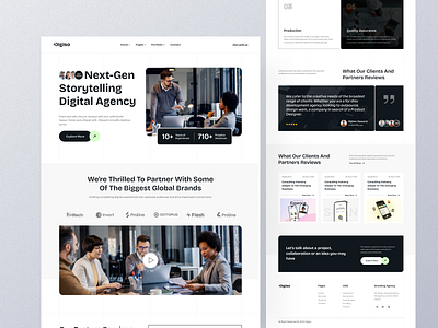 Digiso - Storytelling Digital Agency agency branding clean design development marketing minimal modern redesign ui web web ui
