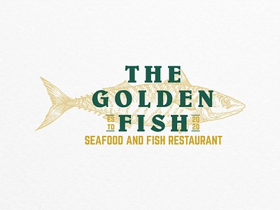 The Golden Fish - Logo Design brand designer branding fish fish logo fish restaurant fishing fishrestaurant logo food logo graphic designer hotel hotel logo hotel marketing logo logo designer logos restaurant restaurant branding seafood seafood logo