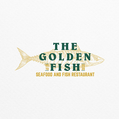 The Golden Fish - Logo Design brand designer branding fish fish logo fish restaurant fishing fishrestaurant logo food logo graphic designer hotel hotel logo hotel marketing logo logo designer logos restaurant restaurant branding seafood seafood logo