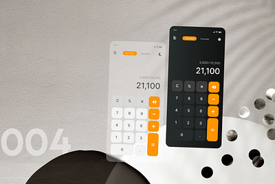 #DailyUi 004 - Calculator Ui Design 002 003 004 aesthetic calculator case study components dailyui dark theme light theme mobile mockup modern trending ui ui design uiux ux ux design