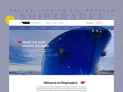 Landing Ship Traders creative graphic design international landing landing design shiptrades ui userinterface website