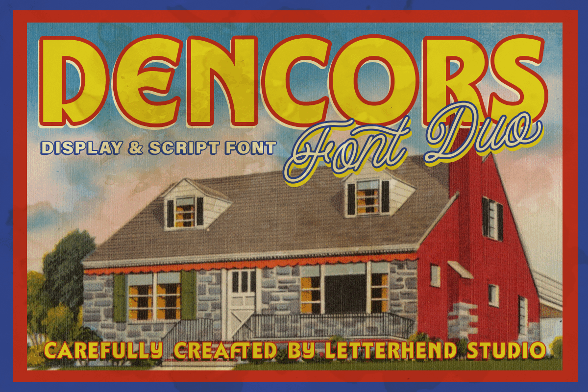 Dencors Vintage Font Duo freebies nostalgic