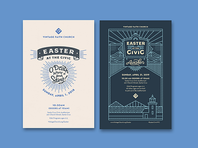 Easter Event Branding church design easter illustration monoline