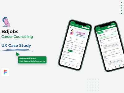 Bdjobs Career Counseling app design bdjobs career counseling case study design figma hima marjia uiux design uiux designer visual design