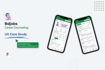 Bdjobs Career Counseling app design bdjobs career counseling case study design figma hima marjia uiux design uiux designer visual design