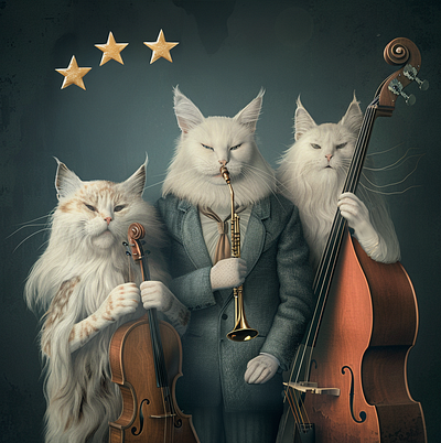 Cat-jaaaaaazz! creaive graphic design ideas illustration keyvisual midjourney