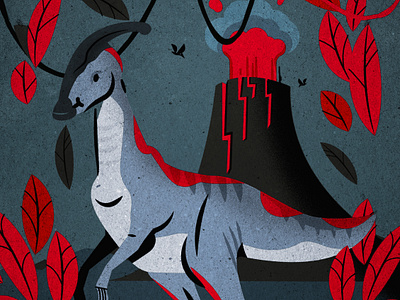 Parasauroplus childrens literature design dinosaur illustration illustrator kidlit minimalist texture vector