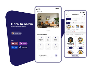 The Future of Hotel Service- A UX case study bar restaurant branding case study druids food hotel services real estate spa ui