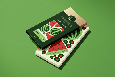 Tropico Chocolate Branding brand branding chocolate design exotic fruit graphic design identity illustration logo mark packaging symbol tropical watermelon