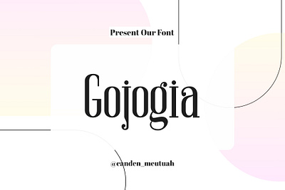 Gojogia 3d animation branding design font graphic design handwritten fonts illustration logo motion graphics typeface typography ui